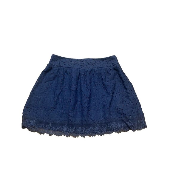 Maurices Blue Eyelet Lined Mini Skirt Size Large 2262 - Picture 1 of 3